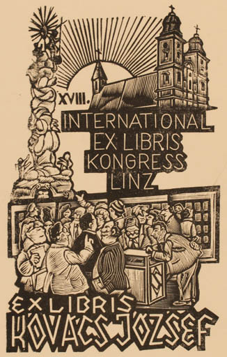 Exlibris by Sigmund Los from Germany for Jozsef Kovacs - Exlibris Congress Group Church 