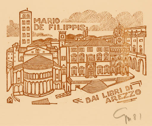 Exlibris by Giuseppe Mirabella from Italy for ? ? - City 