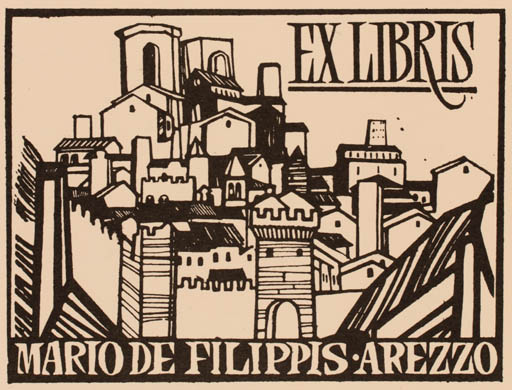Exlibris by L Panescu from Romania for ? ? - City 