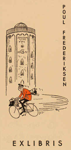 Exlibris by Bjarne Johansen from Denmark for oul Frederiksen - 