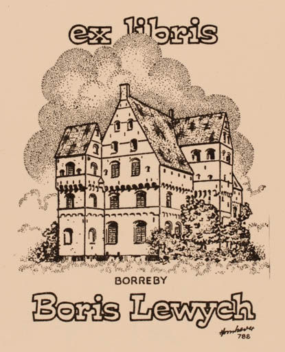 Exlibris by Hans Chr. Hornhaver from Denmark for Boris Lewych - 