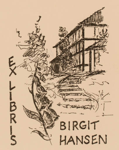Exlibris by Henning Køie from Denmark for Birgit Hansen - Architecture 