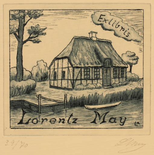 Exlibris by Lorentz May from Denmark for Lorentz May - Architecture 