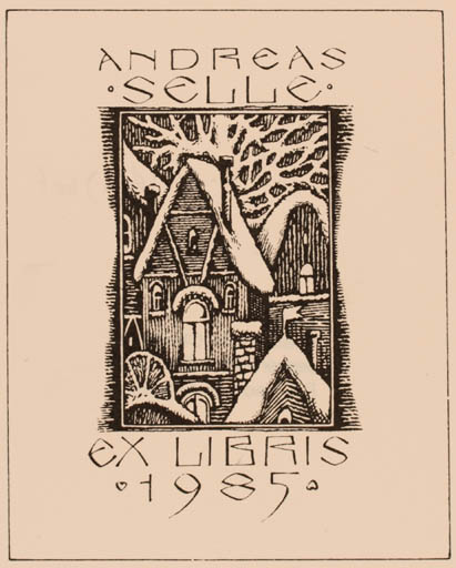 Exlibris by W.N. Chishnyak from Russia for Andreas Selle - City 