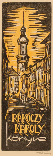 Exlibris by Ferenc Rakoczy from Hungary for Rákóczy Károly - City 