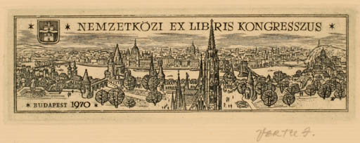 Exlibris by Jòszef Vertel from Hungary for Jòszef Vertel - City Exlibris Congress 