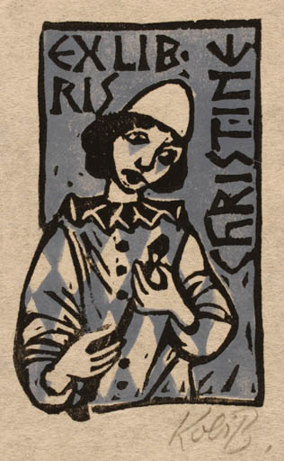 Exlibris by Kobi Baumgartner from Schwitzerland for ? ? - Theater/Cirkus 