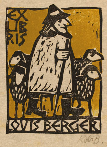 Exlibris by Kobi Baumgartner from Schwitzerland for Louis Berger - Working 