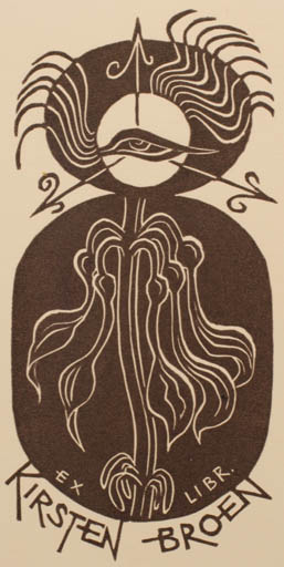 Exlibris by Ladislav Rusek from Czech Republic for Kirsten Broen - Abstract Flora 