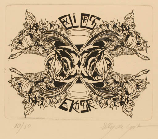 Exlibris by Elly de Koster from Netherland for Elly de Koster - Flora 