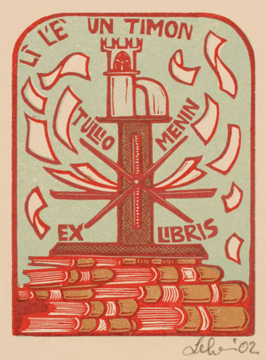 Exlibris by Maria Elisa Leboroni from Italy for Tullio Menin - Book 