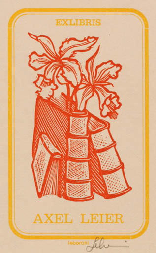 Exlibris by Maria Elisa Leboroni from Italy for ? ? - Flower Book 