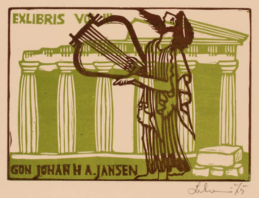 Exlibris by Maria Elisa Leboroni from Italy for Gon & Johan H. A. Jansen - Classical antiquity 