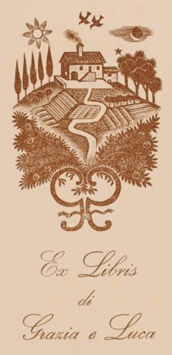 Exlibris by Italio Zetti from Italy for ? Luca e Gracia - Scenery/Landscape 