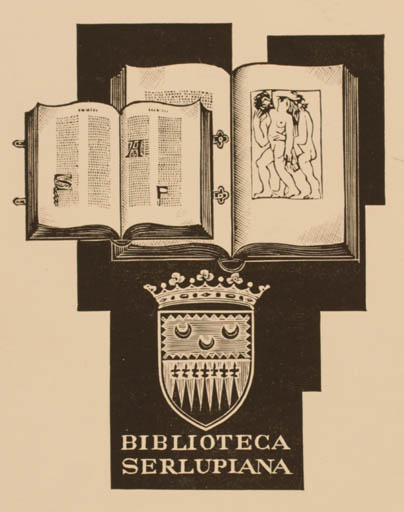 Exlibris by Italio Zetti from Italy for Biblioteca Serlupiana - Book 