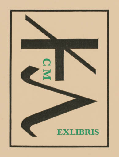 Exlibris by Italio Zetti from Italy for Per Corclado Mangione - Monogram 