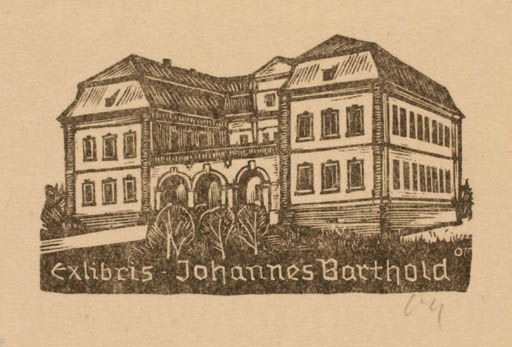 Exlibris by Herbert S. Ott from Germany for Johannes Barthold - Architecture 