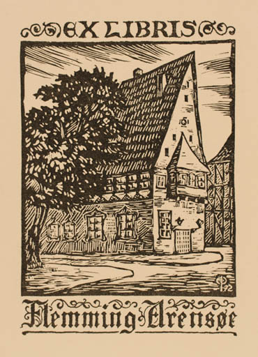 Exlibris by Edmund Peter from Denmark for Flemming Arensøe - Architecture 