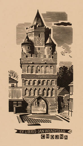 Exlibris by C. Barowczyk from Poland for Jan Wladyslav - Castle/Palace 