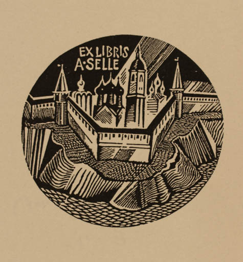 Exlibris by W. W. Kortowitsch from Russia for Andreas Selle - Castle/Palace 