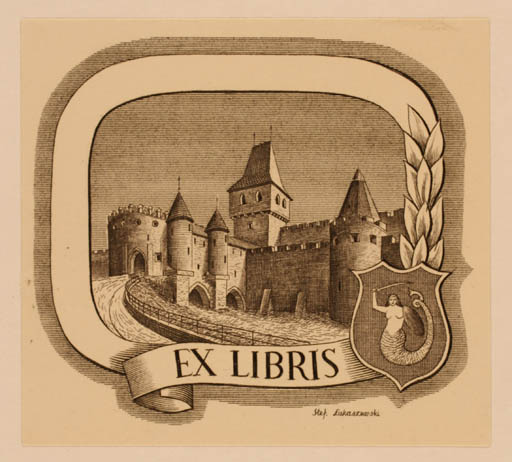 Exlibris by Stefan Lukaszewski from Poland for ? ? - Castle/Palace 