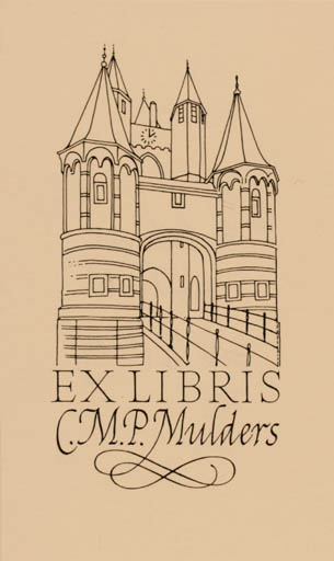 Exlibris by Pieter Wetselaar from Netherland for C.M.P. Mulders - Architecture 