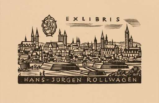 Exlibris by Herbert S. Ott from Germany for Hans-Jürgen Rollwagen - City 