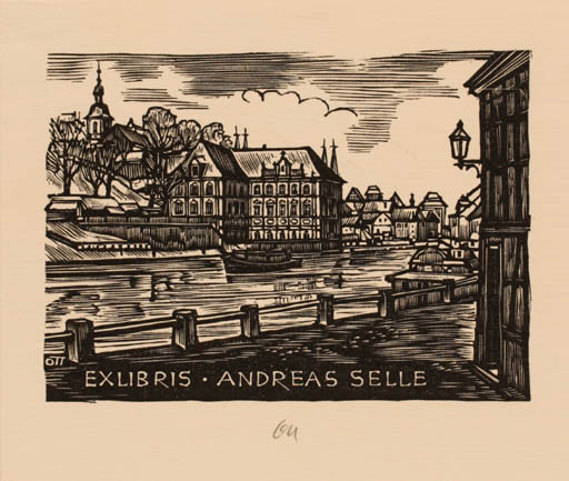 Exlibris by Norbert H. Ott from Germany for Andreas Selle - City 