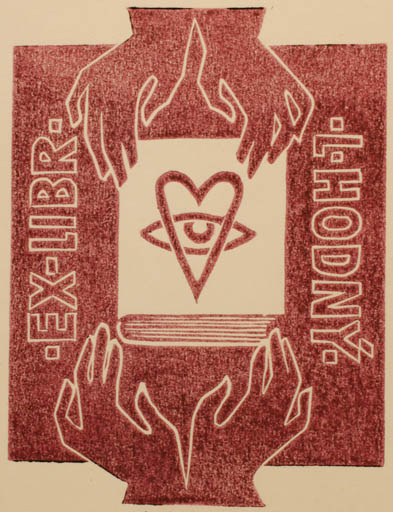 Exlibris by Ladislav Rusek from Czech Republic for Ladislav Hodny - Book Hand(s) 