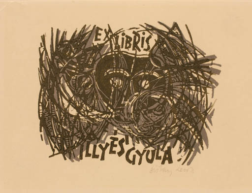 Exlibris by Lenke Diskay from Hungary for Illyes Gyula - Abstract 