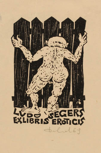 Exlibris by Zbigniew Dolatowski from Poland for Ludo Segers - Erotica Ex Erotica 