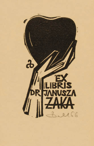 Exlibris by Zbigniew Dolatowski from Poland for Janusza Dr Zaka - Hand(s) Medicine 