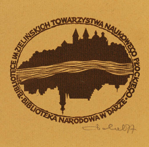 Exlibris by Zbigniew Dolatowski from Poland for Biblioteka Narodowa W Darze - Castle/Palace 