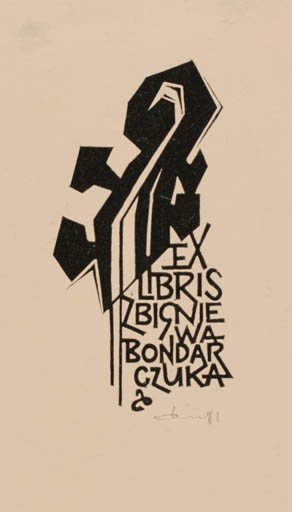 Exlibris by Zbigniew Dolatowski from Poland for Zbigniewa Bondarczuka - Music 