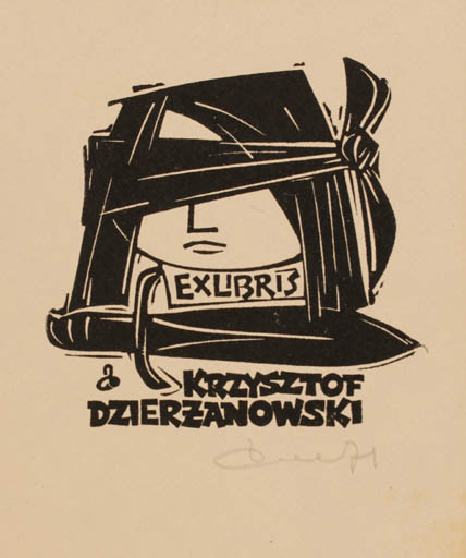 Exlibris by Zbigniew Dolatowski from Poland for Krzysztof Dzierzanowski - 