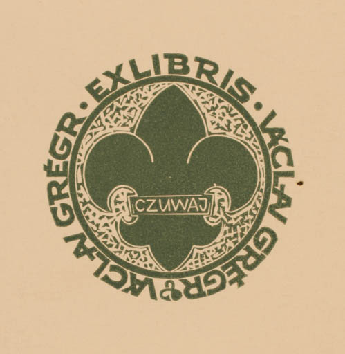 Exlibris by Zbigniew Dolatowski from Poland for aclav Grégr - 