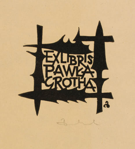 Exlibris by Zbigniew Dolatowski from Poland for Pawka Grotha - 