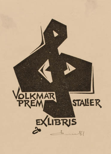 Exlibris by Zbigniew Dolatowski from Poland for Volkmar Prem Staller - Music 