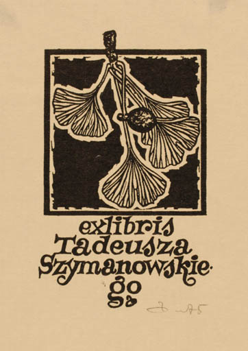 Exlibris by Zbigniew Dolatowski from Poland for Tadeusza Szymanowskie - Flora 