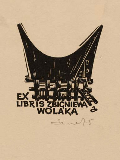 Exlibris by Zbigniew Dolatowski from Poland for Zbigniewa Wolaka - Architecture 