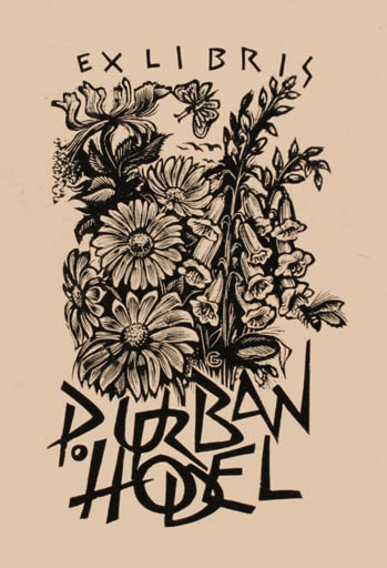 Exlibris by Gerard Gaudaen from Belgium for ? ? - Flower 