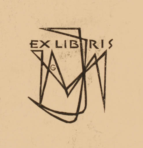 Exlibris by Gerard Gaudaen from Belgium for ? J.M. - Monogram 