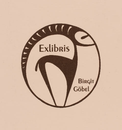 Exlibris by Gisela Velte from Germany for Birgit Göbel-Stiegler - Fauna 