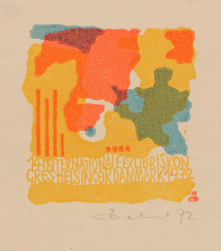 Exlibris by Zbigniew Dolatowski from Poland for 14 Internationale Exlibriskongres - Abstract 