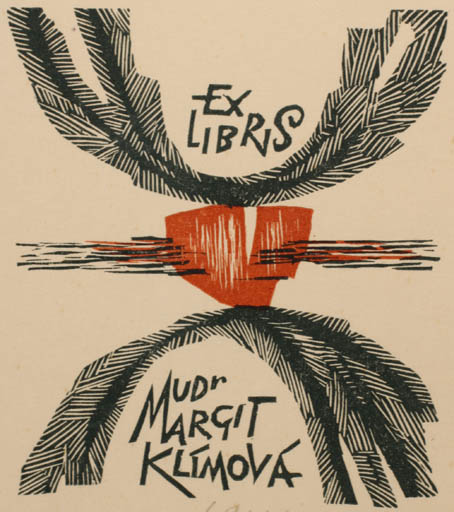 Exlibris by Ladislav Rusek from Czech Republic for Mudr. Margit Klimova - Abstract 