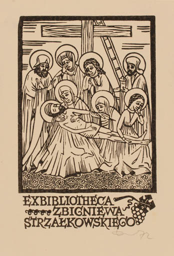 Exlibris by Zbigniew Dolatowski from Poland for Zbigniew Strzakkowski - Religion 