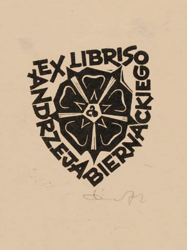 Exlibris by Zbigniew Dolatowski from Poland for Andrzeja Biernacki - 