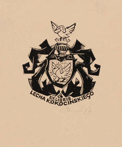 Exlibris by Zbigniew Dolatowski from Poland for ? ? - Heraldry 