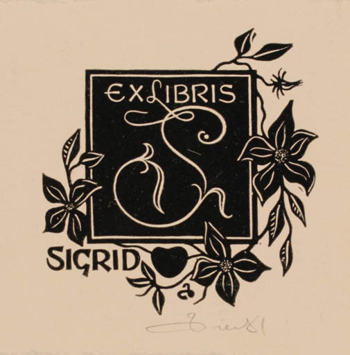 Exlibris by Zbigniew Dolatowski from Poland for ? ? - Flora 