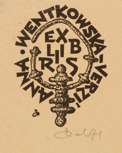 Exlibris by Zbigniew Dolatowski from Poland for Anna Wentkowska - 